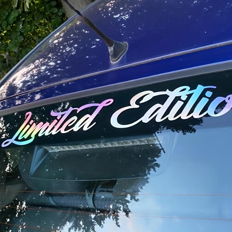 Limited Edition Car Windshield Stickers Auto Windscreen Side Window Waterproof Decor Decals Rainbow Colors Hologram Sticker