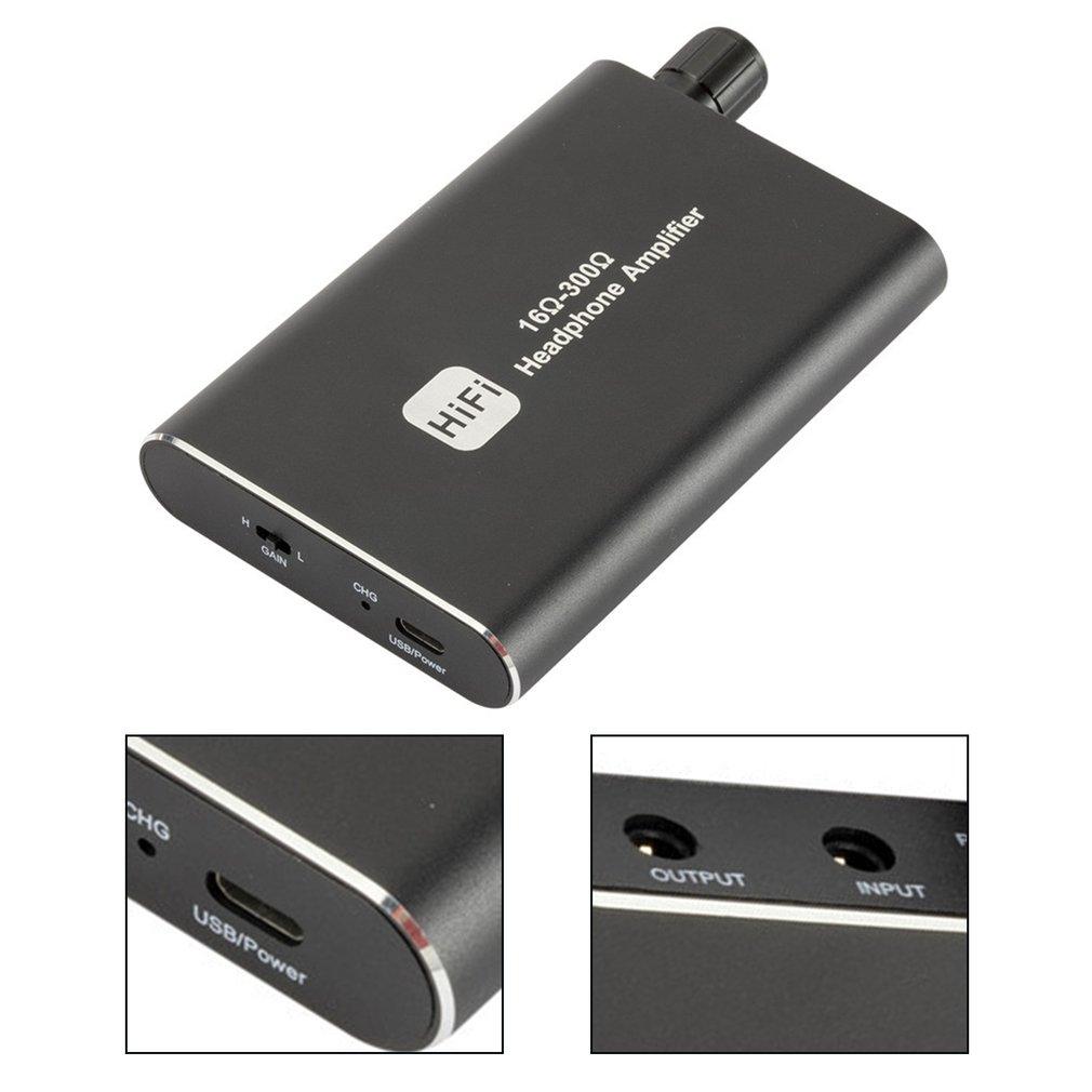 Hot HiFi Earphone Amplifier With 3.5mm Jack Cable Portable Headphone Amplfiers Aux In Port For Phone Android Music Player AMP