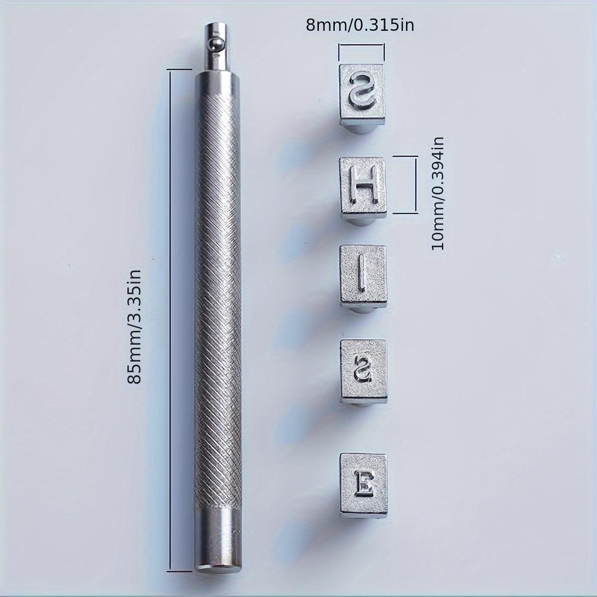 

Инструмент для штамповки кожи, седло для резьбы, набор для самостоятельной работы, вращающийся нож Hammer с металлическими буквами для обработки кожи