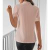 Summer New Fashion Women's Short-sleeved Stand-up Collar Top Lace Embroidered Temperament Commuter Shirt