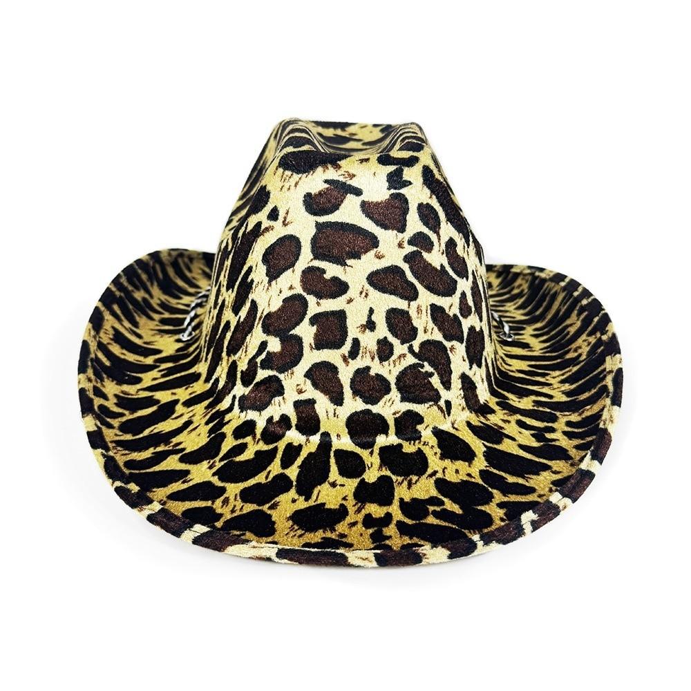 Cappello da Cowboy Western Stampato Zebra Tigre Leopardo Cappello Regolabile per Cosplay Cappello da Costume alla Moda