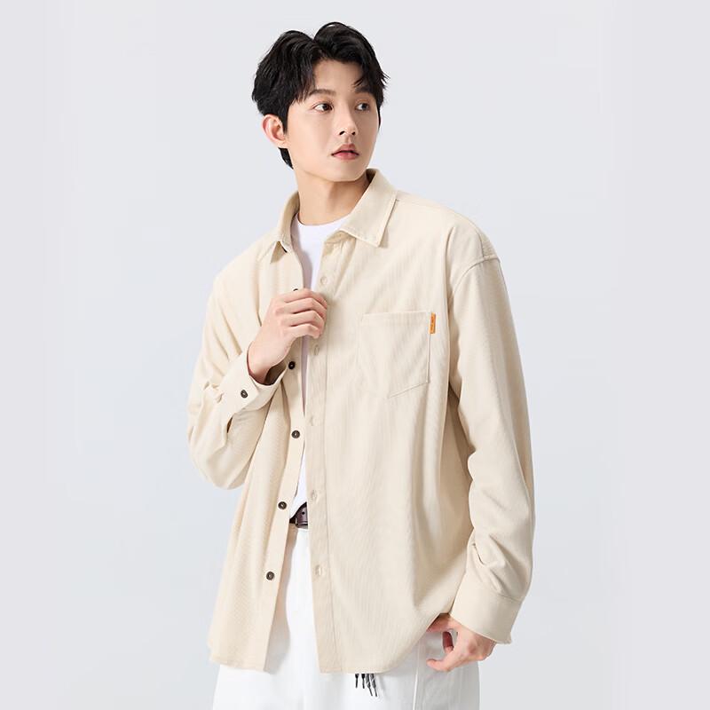 MINISO Men's Heavy Corduroy Long-Sleeve Shirt Jacket