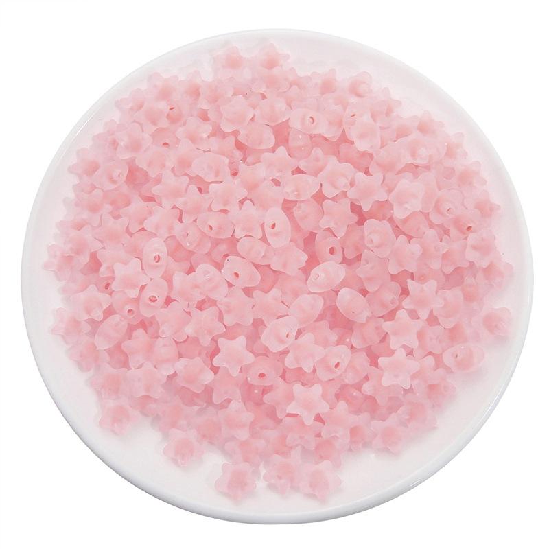 Lot de 80 perles créatives en acrylique, couleur bonbon, pour la fabrication de bijoux, forme étoile, 11 mm, perles en vrac populaires