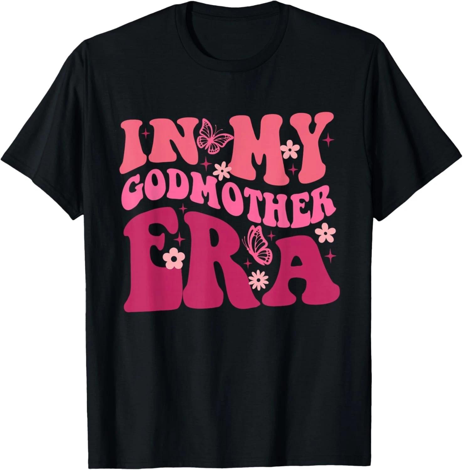 

In My Godmother Era Retro Godmom Mother Proposal T-Shirt S
