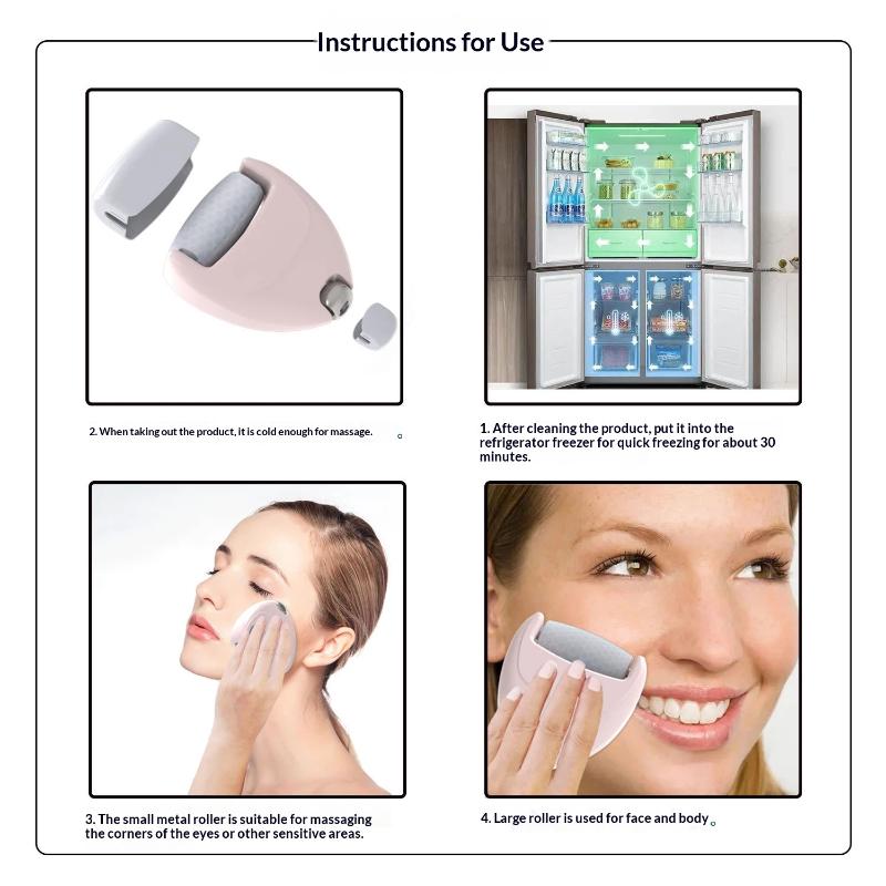 Ice Roller Beauty Tool For Face And Eyes Versatile 2 In 1 Design For A Cooling And Lifting Effect