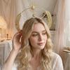 Wheat Ear Leaf Sun Goddess Crown Gold Plated Tiara Headpiece Goddess Headpiece Theme Party