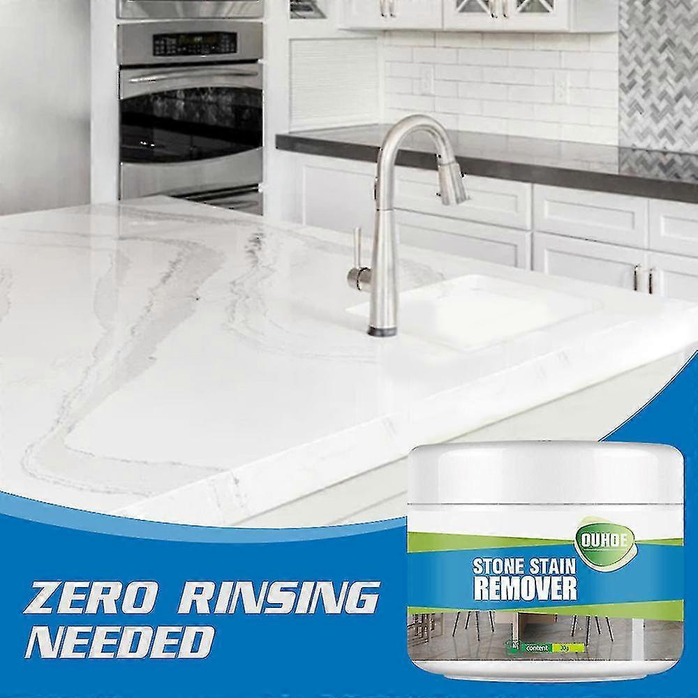 3pcs Stone Stain Remover Granite Quartz Marble Tile Stubborn Stains Deep Cleaning Powder Strong Decontamination Granite Cleaner - Ri