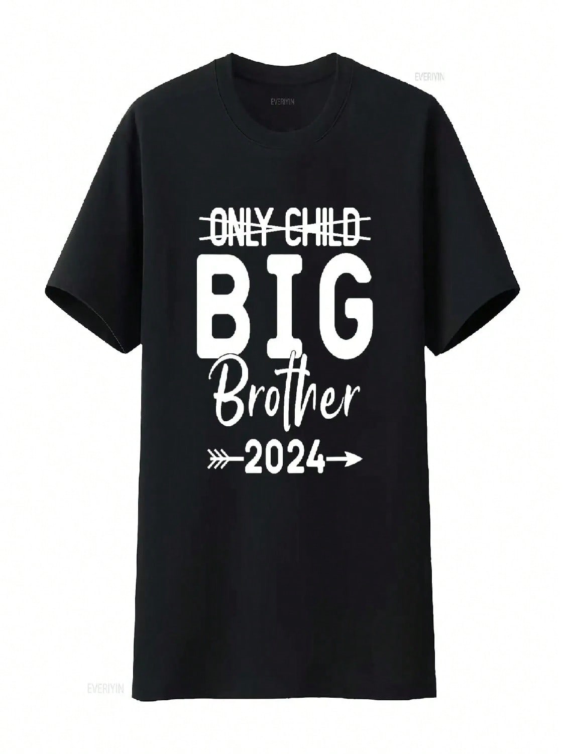 Kids Only Child Big Brother 2024 Promoted To 2 T Shirt Vintage Washed Casual Versatile Soft Fashion Streetwear S разноцветный