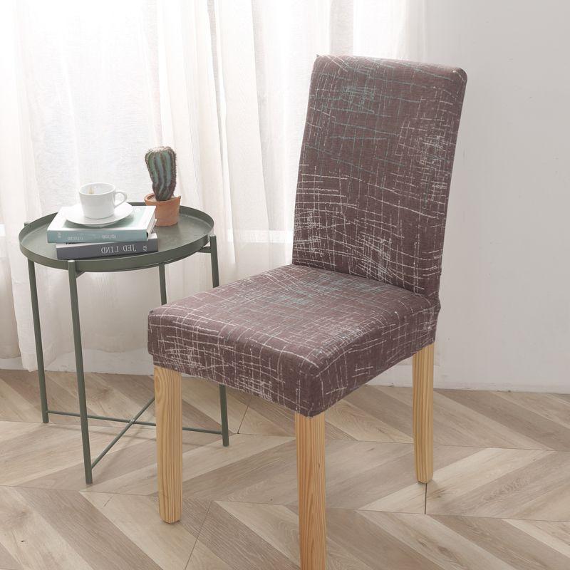 1 Stück Geometrischer Esszimmerstuhlbezug Spandex Elastischer Stuhl Überzug Hülle Stretch Sitzbezug Für Zuhause El Bankett Wohnzimmer