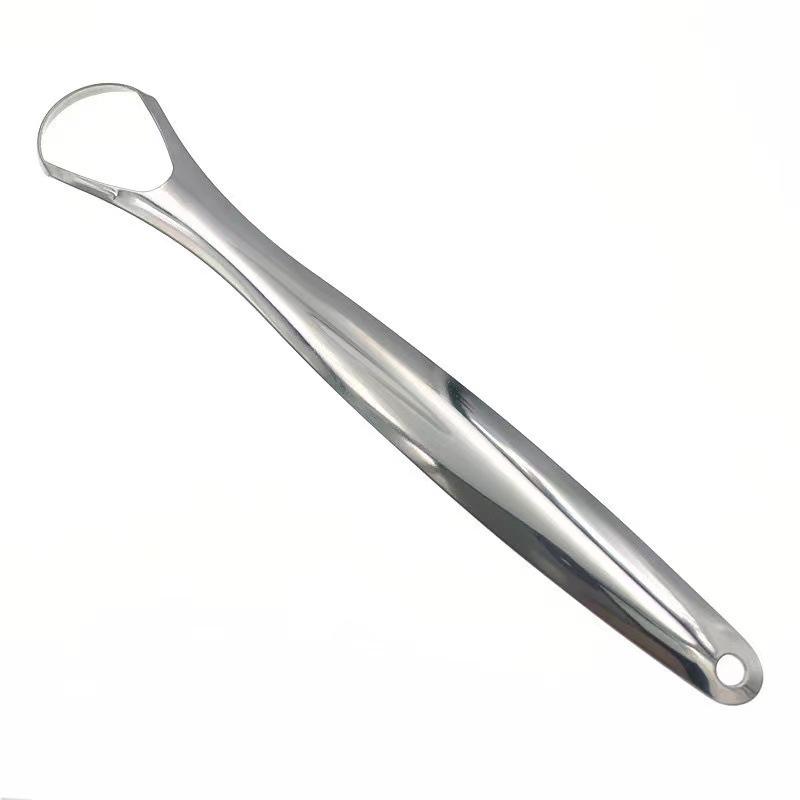 Stainless Steel Tongue Scraper for Oral Odor Removal - Tongue Cleaner for Adults, Boxed