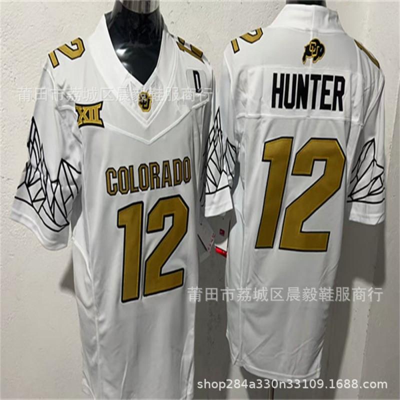 Mens Colorado Buffaloes Football Jersey Training Uniform Cotton Blend Embroidered Team Sports Rugby Apparel