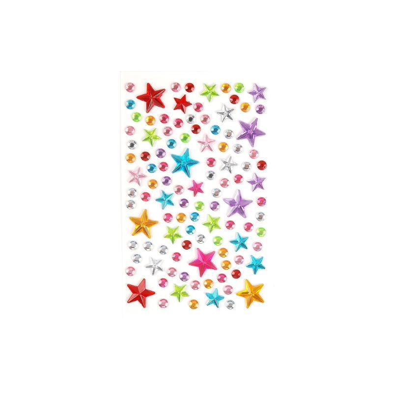 Self Adhesive Rhinestone Gem Stickers 1Sheets Assorted Shapes Acrylic Glitter Jewel Decals Bling Charms Face Diy Craf