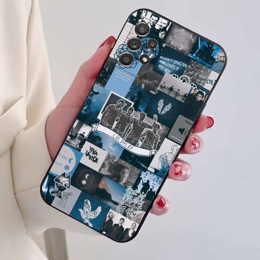 Band C-Coldplay cool Phone Case For Samsung S25,S24,S21,S22,S23,S30,Ultra,S20,Plus,Fe,Soft Silicone Black Cover