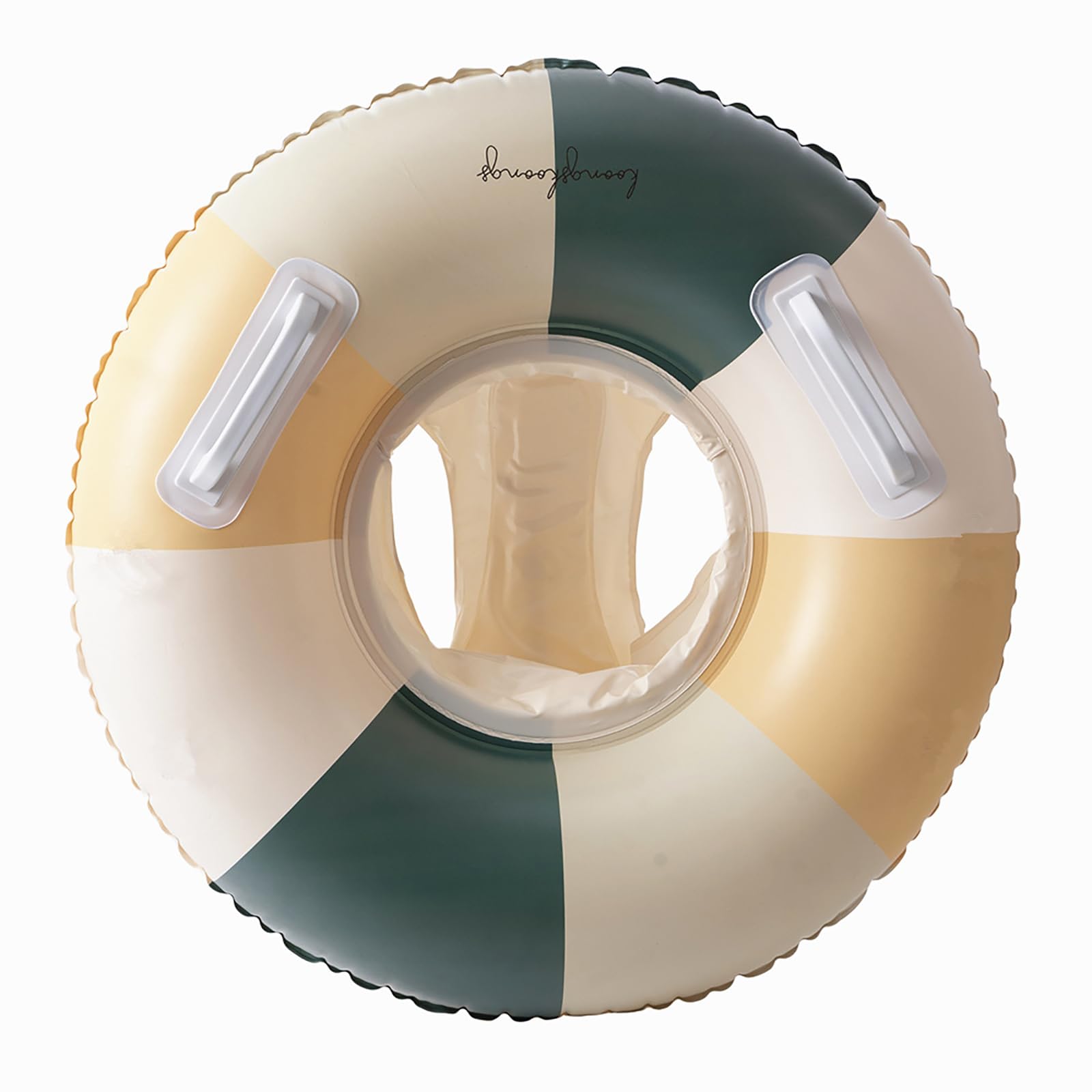 CDDU Baby Swim Ring for Toddlers, with Float Seat, Leg Openings, and Handles, Vintage Stripe Design, for Baby, Pool, Water Play, Swim Ring, Bath,