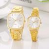 Steel Belt Watch Retro Silver Real Calendar Square Watch High-end Sense Men's and Women's Commuting Gold Brick Quartz Watch