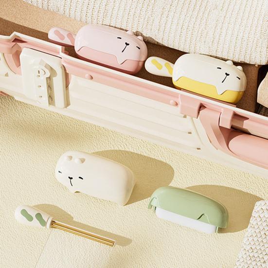 Rolka do ubrań Wzór Misia Mini Rozmiar Zmywalna Wielokrotnego Użytku Klejąca Powierzchnia Usuwacz Kłaczków Narzędzie do Usuwania Włosów i Kurzu Usuwacz Mechacenia Ubrań