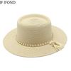 New Women Hats Summer Sun Straw Hats Outdoor Beach Panama Jazz Hats Leisure Vacation Dress Cap Sombreros De Mujer