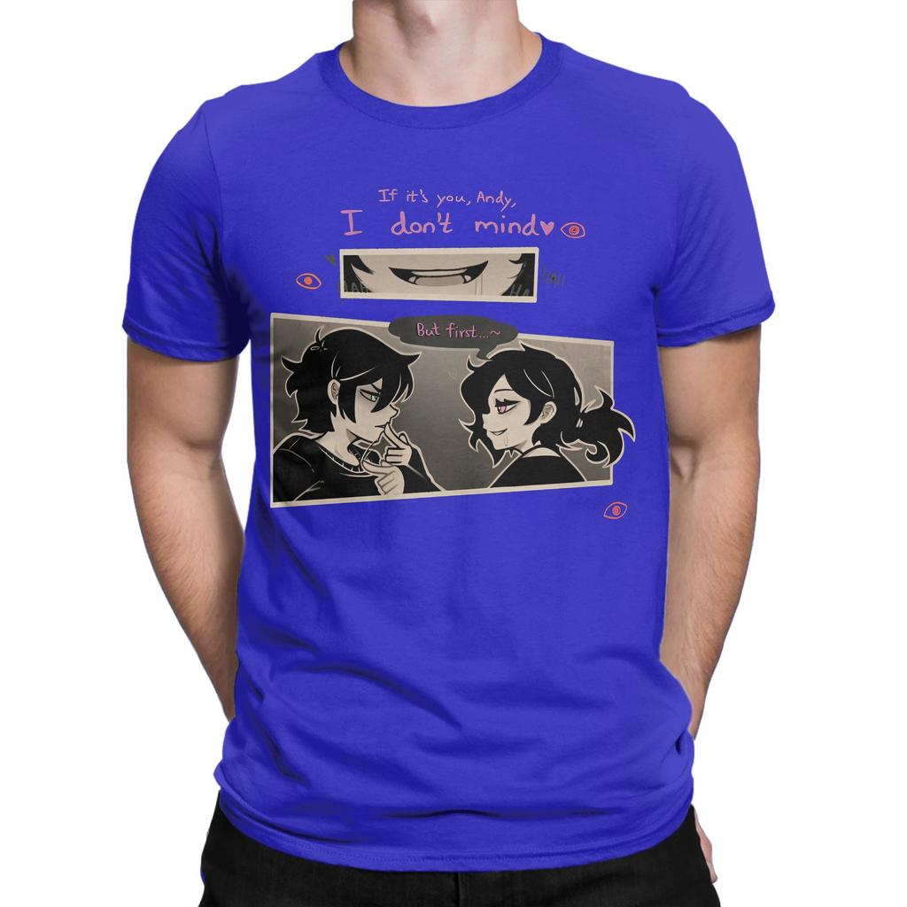 Anime Das Grab von Andy und Leyley Herren T-Shirt Großartiges T-Shirt Kurzarm Rundhals T-Shirts Baumwolle Originalkleidung