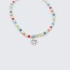 Bonbo Mini Silver Flower Smile Banding Freshwater Pearl Bead Bracelet