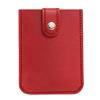 Faux Leather Card Holder Large Capacity Pull-out 6 Slots Solid Color Button Slim Minimalist Portable Business Card Bank Card Driver
