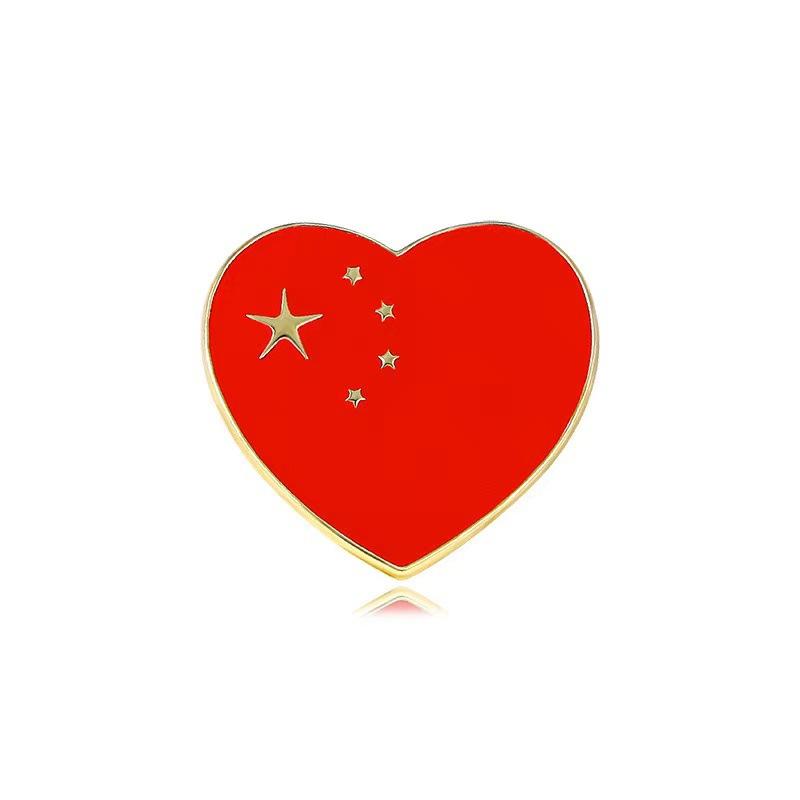 Chinese Badge, National Day Brooch for Fame Service Clothing Accessories