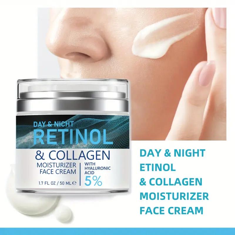50 ml luxuriöse Feuchtigkeitscreme mit Retinol, reich an Kollagen und Hyaluronsäure, mit den Vitaminen C und E, hypoallergen für ein jugendliches, strahlendes Aussehen