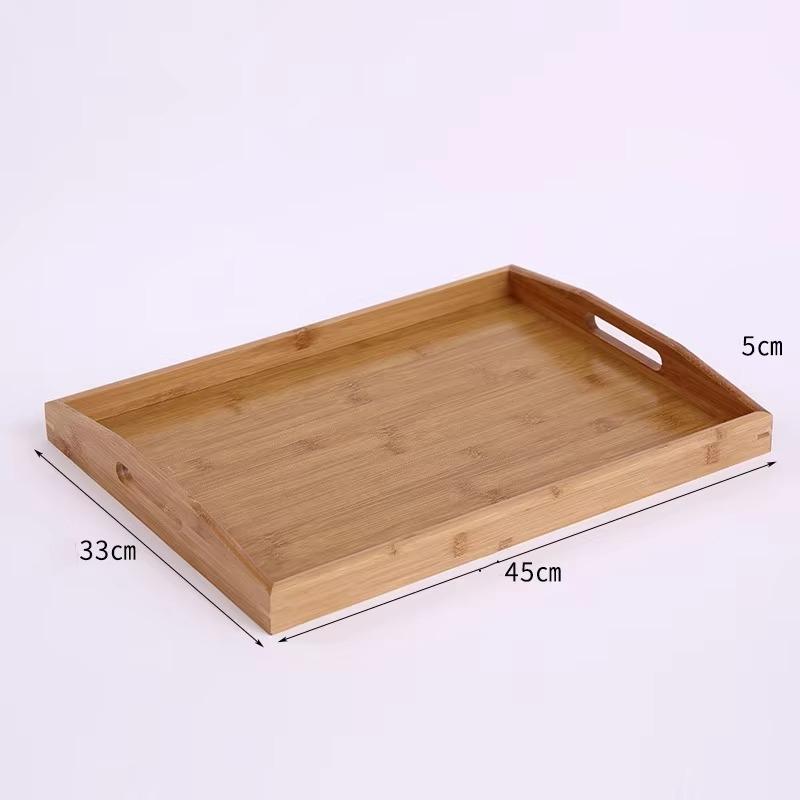 

Деревянный поднос 1 шт. бамбуковый поднос резной чайный поднос подставка для посуды фрукты хлеб десерт чай еда поднос с ручкой 45*33*5cm