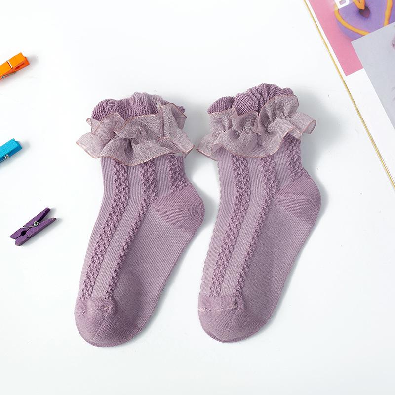 Girls' Lace Princess Socks - Spring, Summer & Autumn Korean Fashion
