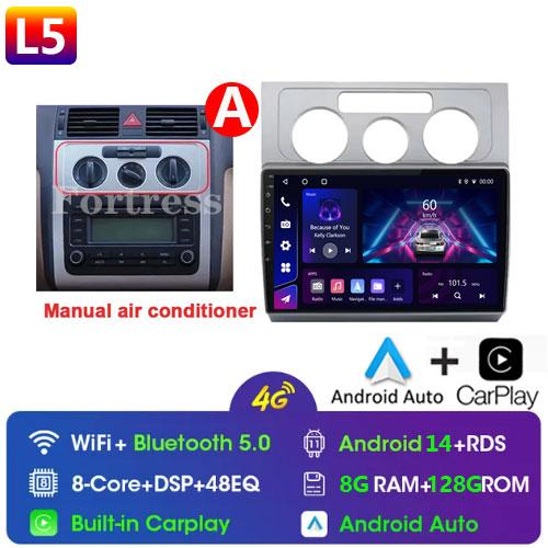 10 inch GPS Navigation Android Auto for Volkswagen Touran 1 2003 - 2010 Car Radio Video Multimedia Player 4G BT Wireless CarPlay