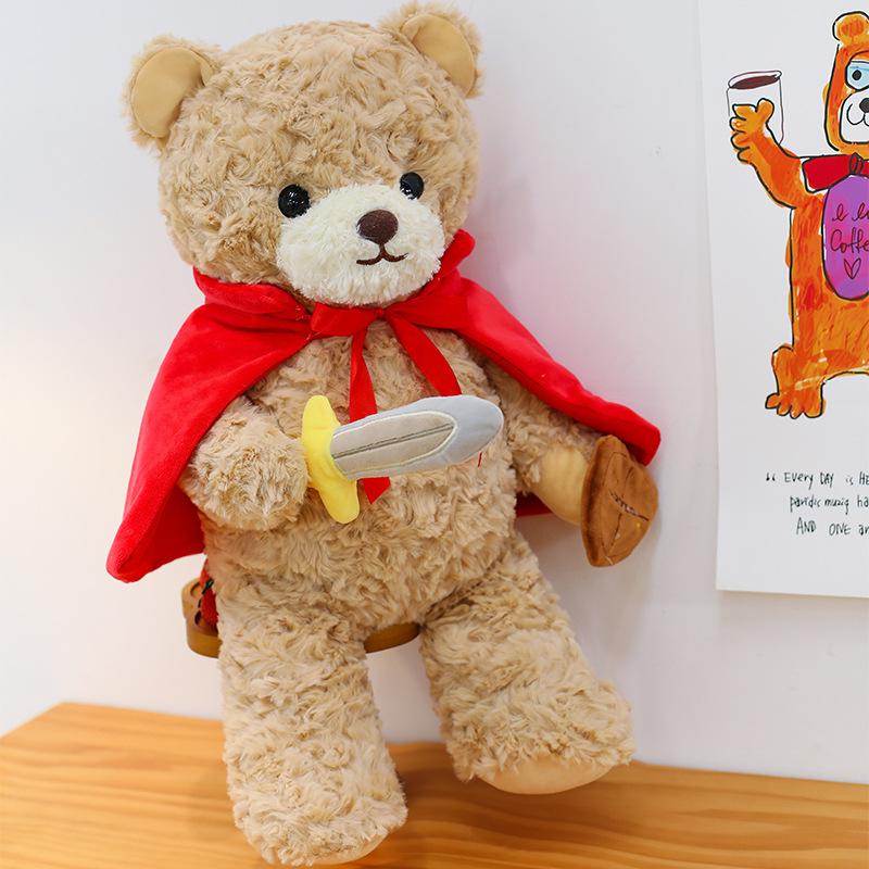 

Cute sitting superhero bear doll company holiday commemorative gift plush teddy bear 40cm（0.33kg）