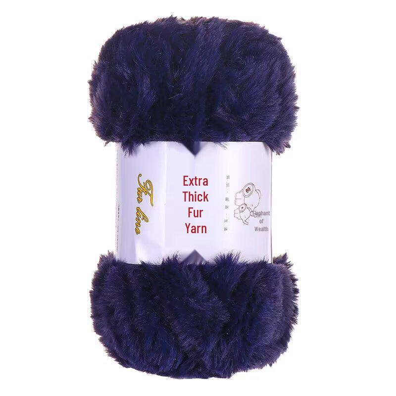 

Coarse Faux Fur Yarn Ball for Handmade Long Hair Mink Hats and Scarves DIY Kit