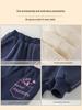 Girls' Winter Fleece-Lined Quilted Cotton Sports Pants - Thickened Three-Layer Design for Big Kids
