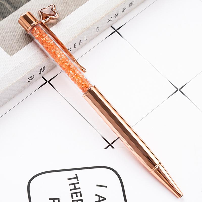 1.0mm Ballpoint Pen Creative Crystal Diamonds Metal Pen Stationery For School Student Office