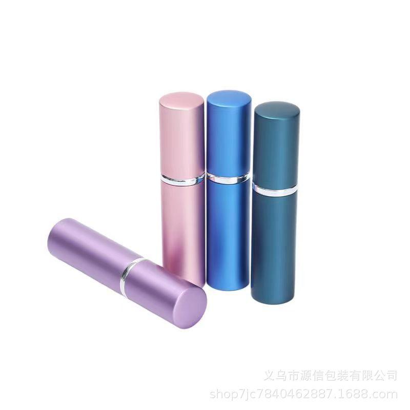 5ml Flat-top Cylindrical Perfume Spray Bottle with Aluminum Glass Liner