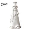 DIY White Ornament for Painting 3D Printed Smiling Snowman Statue Christmas Decor Minimalist Tall Holiday Store Display Props Tabletop Figurine Xmas