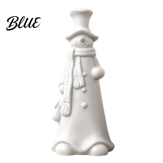 DIY White Ornament for Painting 3D Printed Smiling Snowman Statue Christmas Decor Minimalist Tall Holiday Store Display Props Tabletop Figurine Xmas