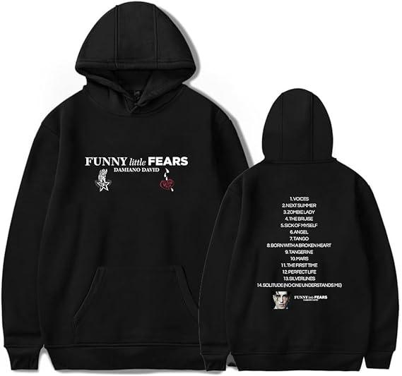 Bluza Damiano David Zabawna Bluza z Albumu Little Fears Bluza z Długim Rękawem Codzienna