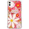 Trippy Psychedelic Flowers Phone Case for iPhone 11, Indie Hippie Colorful Eyes Flower Cover for Teens Women Men, Soft TPU Shockproof Case for iPhone
