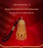 Brass Mini Nine-Story Wenchang Pagoda Ornament for Home, Office, or Backpack – Wishing Academic Success