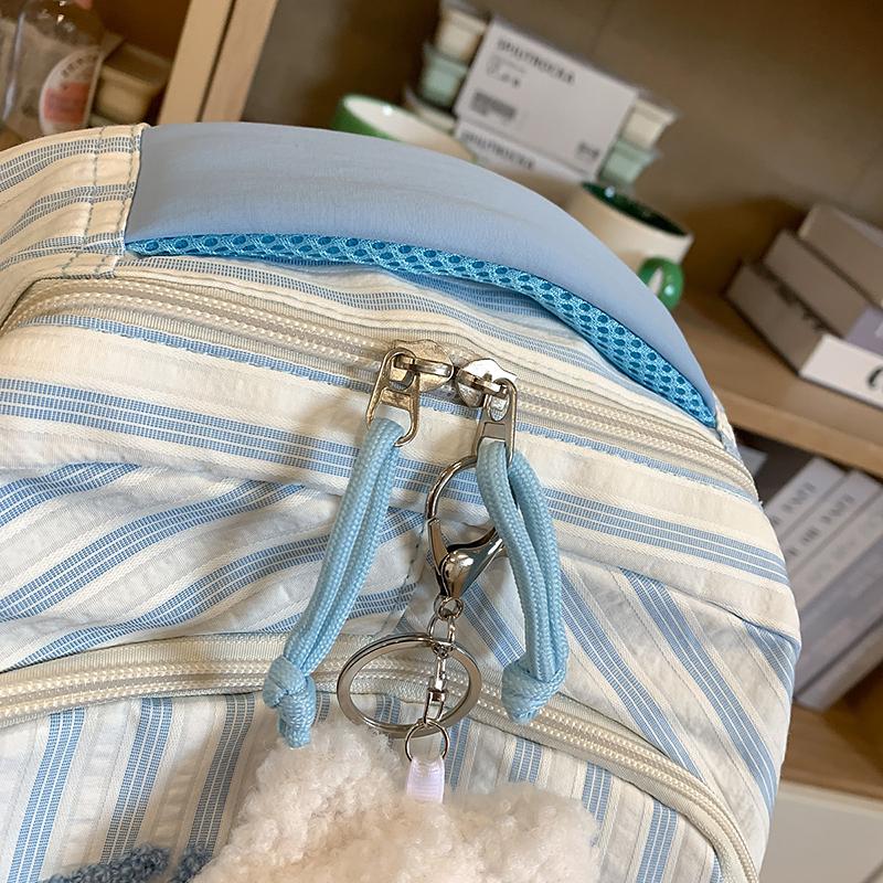 Gestreifter Rucksack für Gymnasiasten mit hoher Kapazität