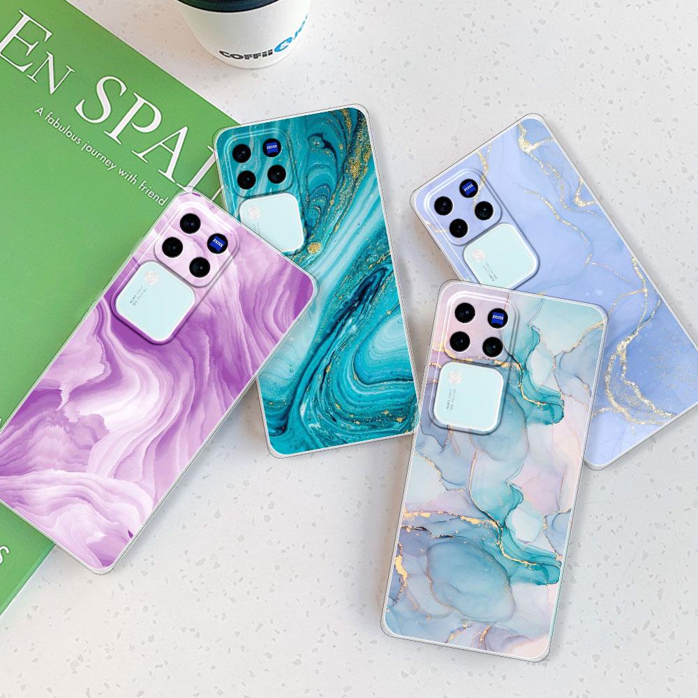 Für Vivo V30 Pro 5G Hülle Rückseite Für Vivo V29 Pro Funda Stoßfeste Klare Weiche Silikon Handyhülle für Vivo V30 V29E TPU Coque