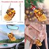 Charming 2d Acrylic Bee Honeycomb Themed Hanging Ornament For Car Interior Decoration