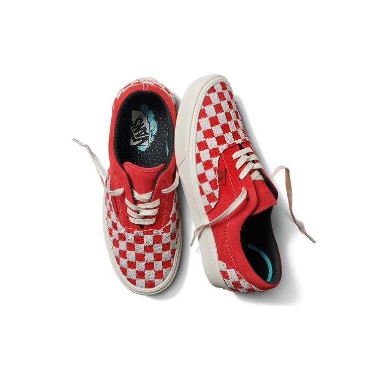 Vans Era ComfyCush LX Checkerboard Lightweight Low-Top Skate Shoes Unisex Sneaker Red White VN0A45JYVNQ1