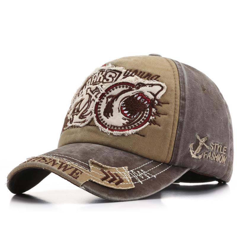 Herren Basecap Baumwolle Mode Haifisch Stickerei Lässige Schirmmütze Für Damen Snapback Marke Hip Hop Caps Unisex