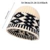 Vintage Karierter Damen Bucket Hat Winter Gestrickter Fischerhut Warmer Damen Glockenhut Hut mit Ohrenschutz Herbst und Winter Outdoor-Sport