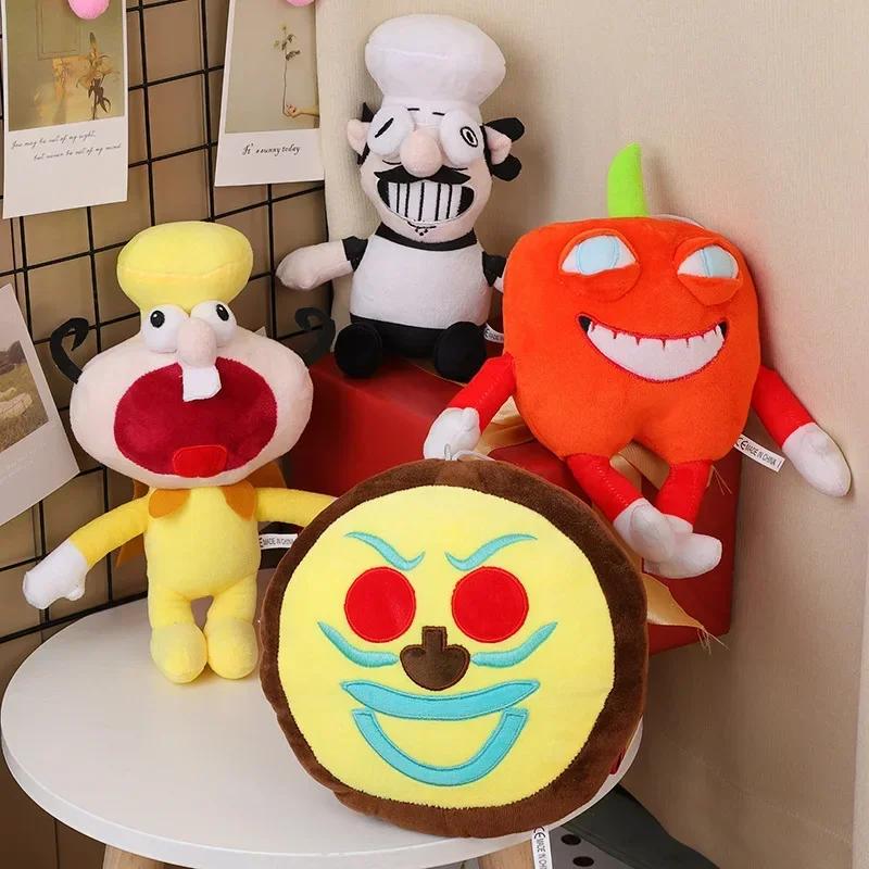Pizza Tower Peppino Plush Toys Ms.Lemons and Mr.Tomatos Soft Stuffed Dolls Home Room Decoration Plushie Birthday Christmas Gifts
