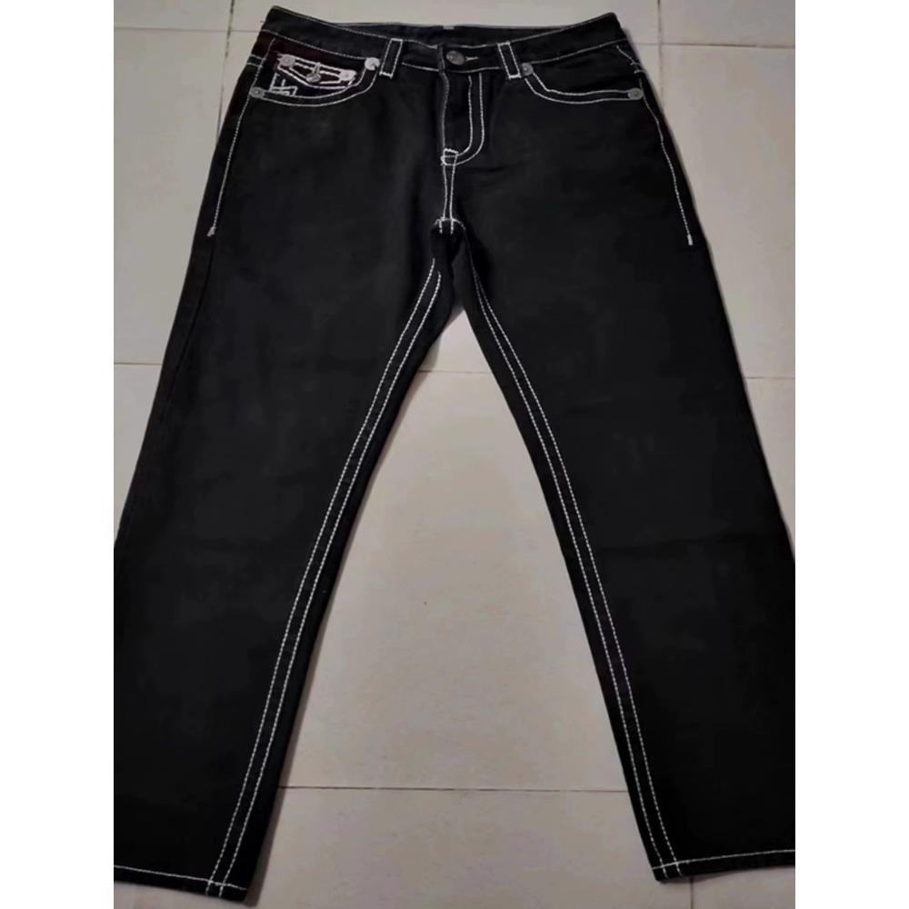 RogueWave Retro Harajuku High Waist Straight Jeans Fashionable 2000 Embroidered Casual Hip Hop Street Goth Jeans