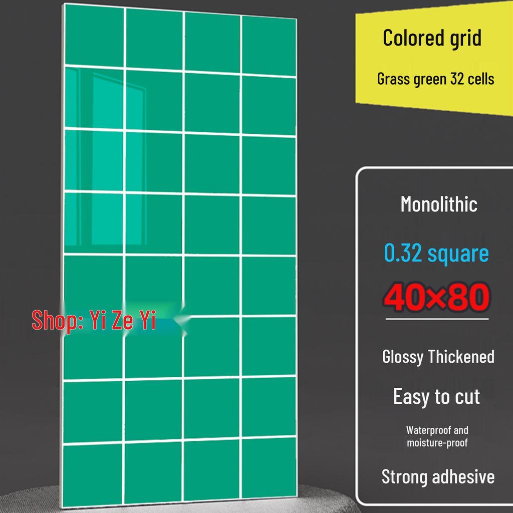 Imitation Tile Aluminum Composite PVC Self-Adhesive Kitchen Oil-Proof Wall Sticker and Wainscoting Panel.
