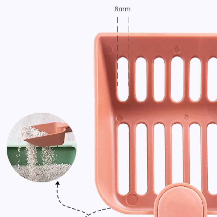 2in1 Cats Litter Scoops Set Small Pet Litter Cleaning Tool with Garbage Container Small Animal Litter Cleaner