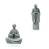 Micro-Landscape Meditation Monks Figurine Funny Landscape Ornament  Bedroom Decor